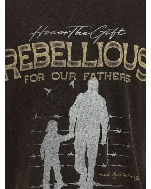 Honor The Gift Black Rebellious For Our Fathers T-shirt for men