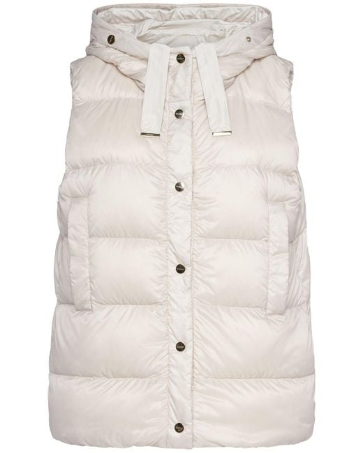 Max Mara White Jsoft Padded Down Vest