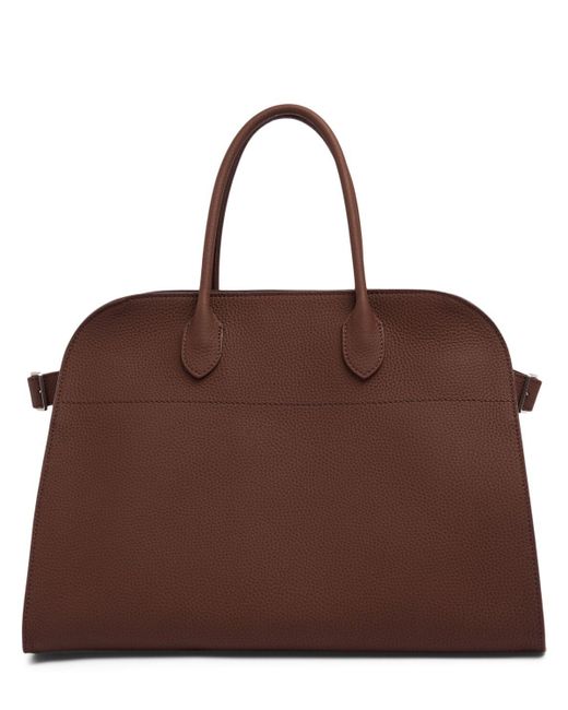 The Row Brown Soft Margaux 15 Leather Tote Bag
