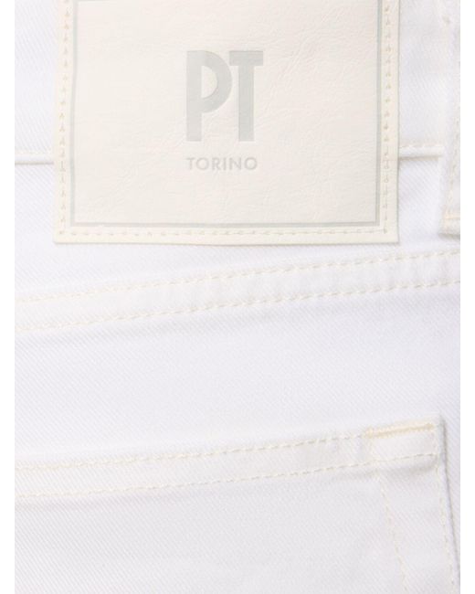 Jean en denim swing PT Torino pour homme en coloris White