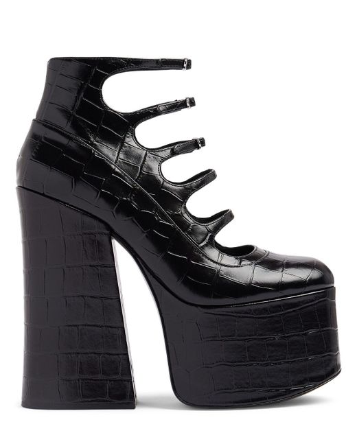 Marc Jacobs Black The Kiki Leather Platform Heels