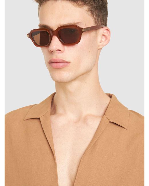 Zegna Brown Squared Sunglasses for men