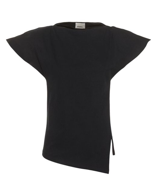 Isabel Marant Black T-shirt Aus Baumwolljersey "sebani"