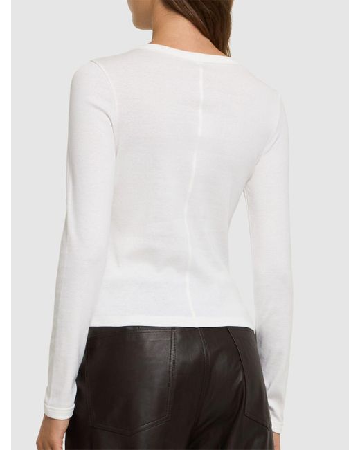 Mujer Camiseta De Algodón Orgánico Flore Flore de color White