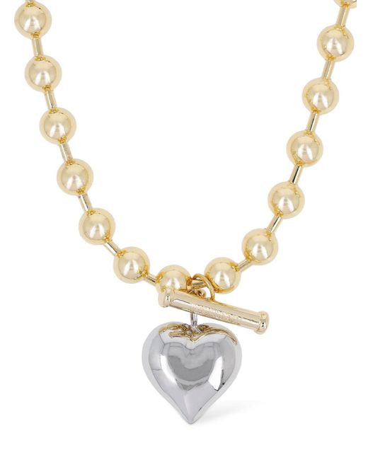 Timeless Pearly Metallic Halskette "chunky Heart"