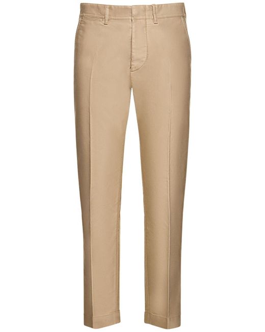 Tom Ford Natural Compact Cotton Chino Pants for men