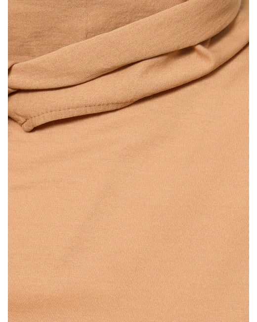 Camiseta de algodón con bufanda Lemaire de color Brown