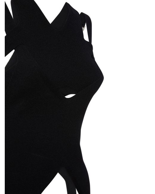 Top In Maglia Di Misto Viscosa A Strati di Dion Lee in Black
