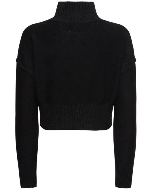 Suéter de lana y algodón MM6 by Maison Martin Margiela de color Black