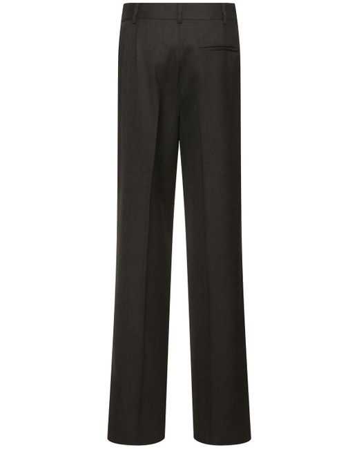 Moschino Black Tailored High Rise Straight Pants