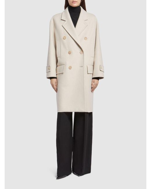 Max Mara Natural Zweireihiger Midimantel "nogara"