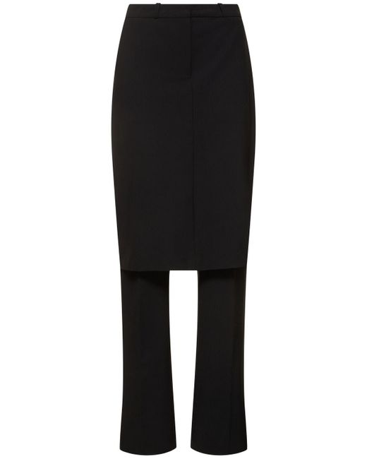 Falda pantalón de lana Coperni de color Black