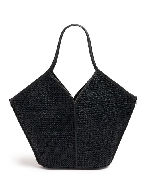 Hereu Black Tote Aus Raffia "calella"