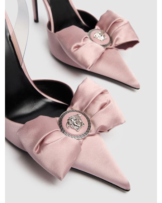Versace サテンスリングバックミュール 110mm Pink