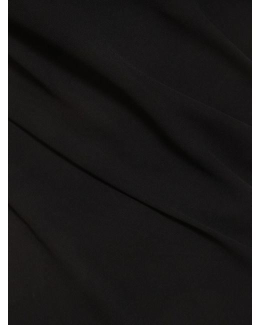 Acne Black Langes Kleid Aus Chiffon Mit Rüschen