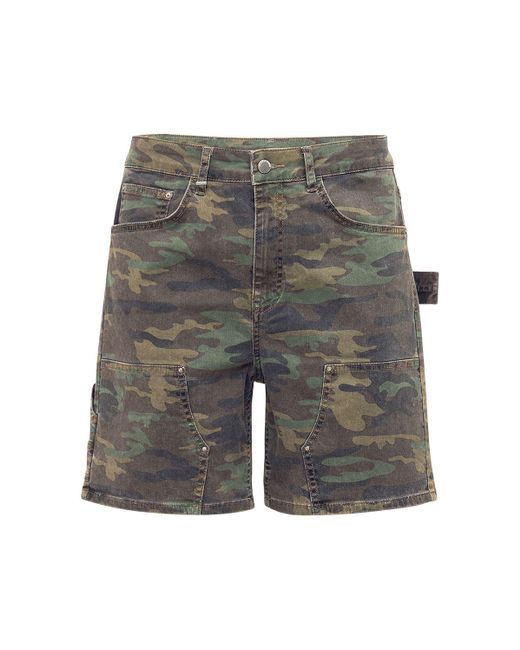 Hombre Shorts De Algodón Con Estampado Camuflaje flâneur de hombre de color Gray