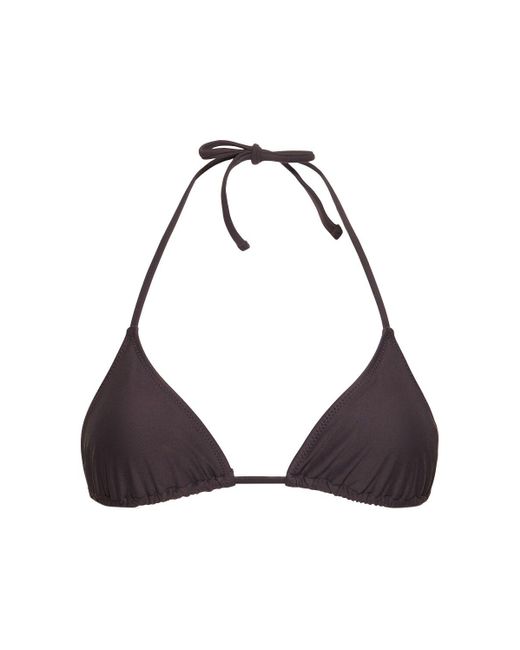 Tropic of C Black Praia Triangle Bikini Top