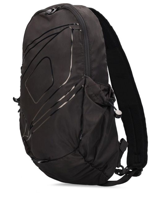 DIESEL Black Oval-d Light Nylon Body Bag for men