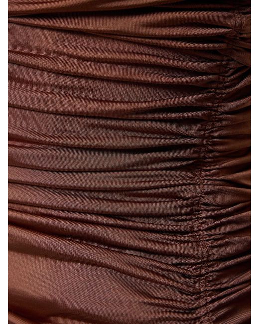 Top luster in crepe di viscosa stretch di Helmut Lang in Brown