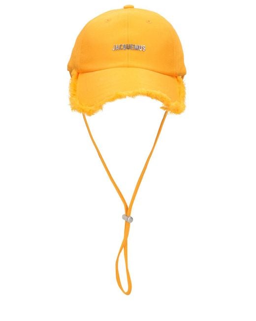 Gorra de algodón Jacquemus de hombre de color Yellow