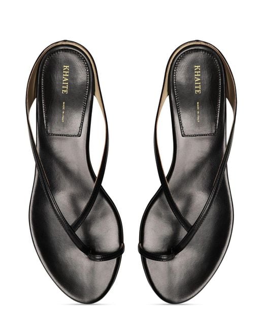 Khaite Black 15mm Marion Leather Sandals