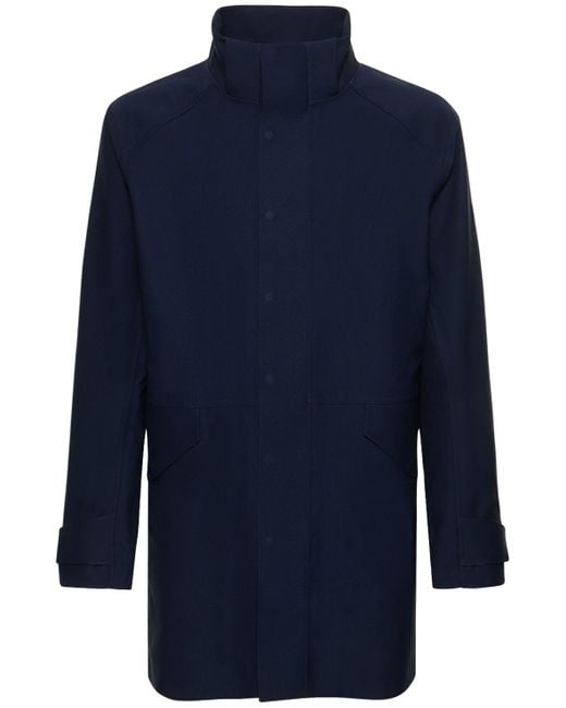 ALPHATAURI Blue Koov Hooded Long Casual Jacket for men