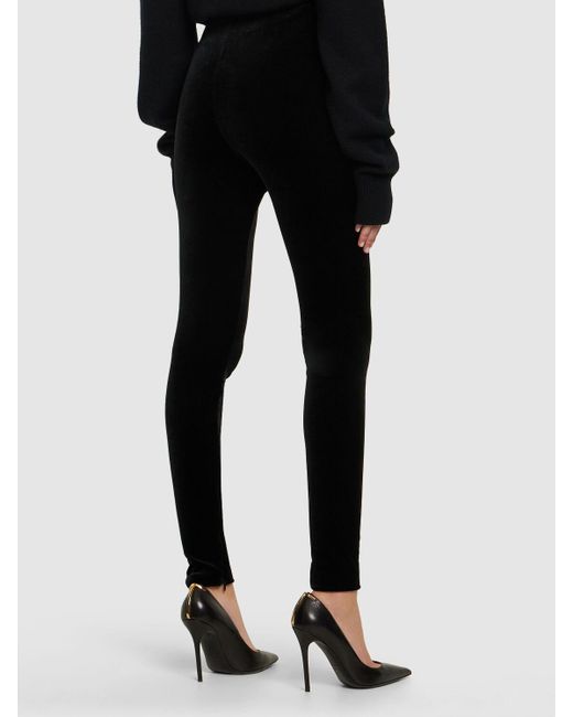 Wardrobe NYC Black Velvet leggings