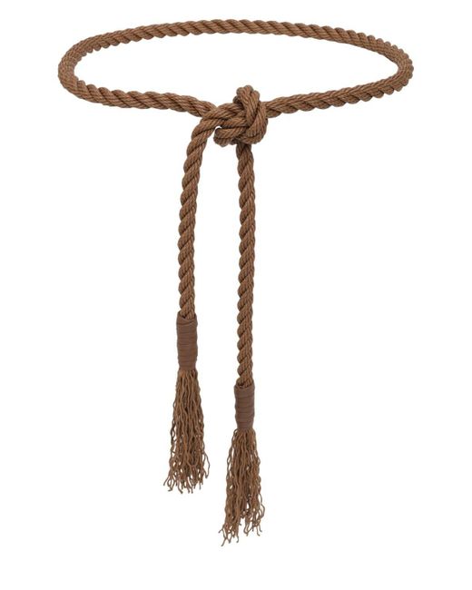 Max Mara Brown High Waist Cotton Rope Belt