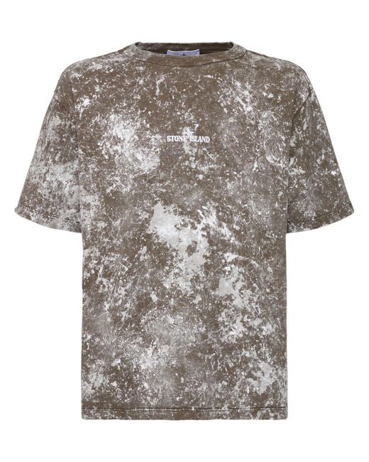 Hombre Camiseta De Algodón Stone Island de hombre de color Gray