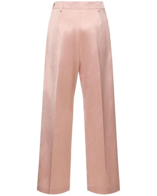 Pantalon taille haute à chevrons chic Forte Forte en coloris Pink