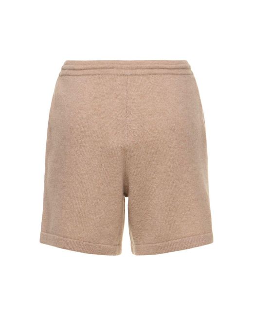 Sporty & Rich Natural Vendome Cashmere Shorts