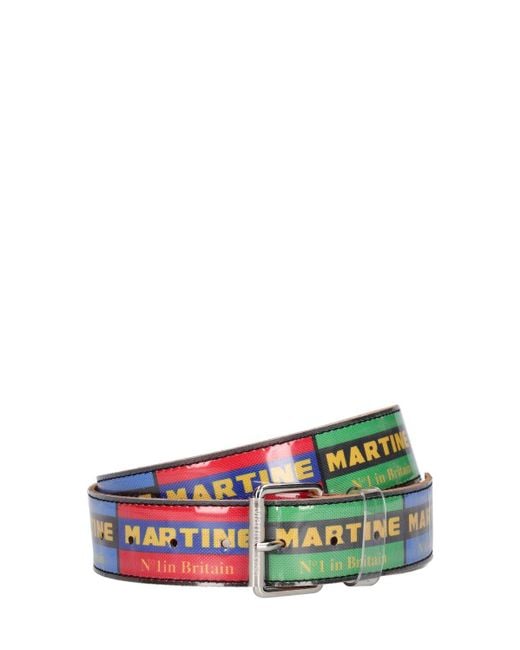 Martine Rose Green Logo Leather Belt for men