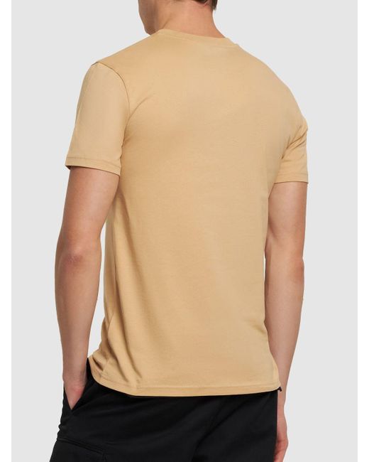 Moschino Natural Logo Print Organic Cotton Jersey T-Shirt for men