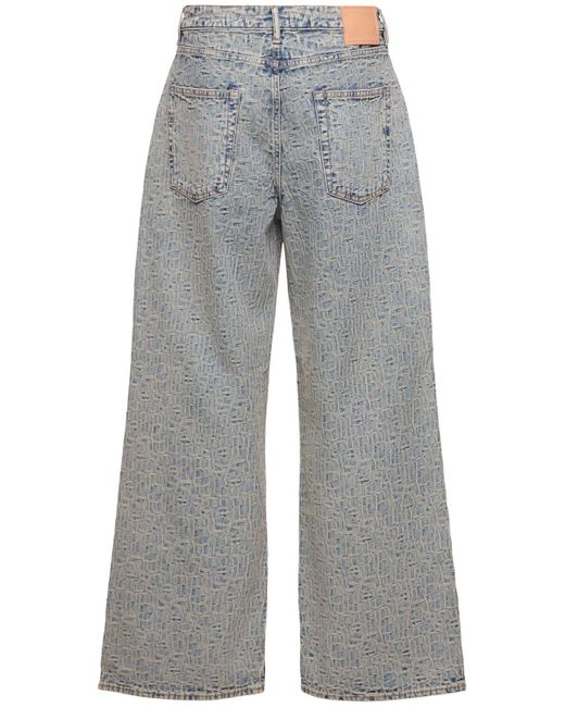 Acne Gray Monogram Cotton Denim Jeans for men