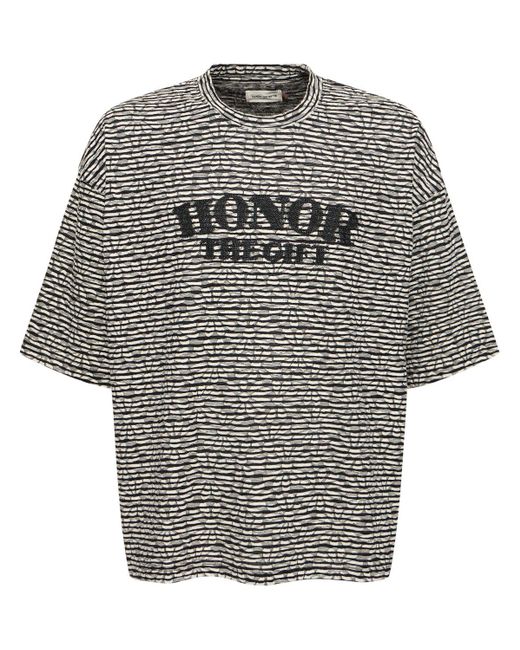 Honor The Gift Gray A-spring Stripe Boxy T-shirt for men