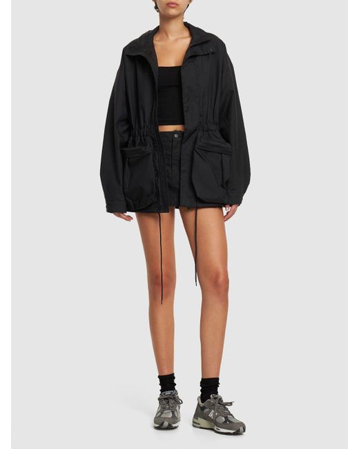 Wardrobe NYC Nylon Parka Jacket in Blue Lyst