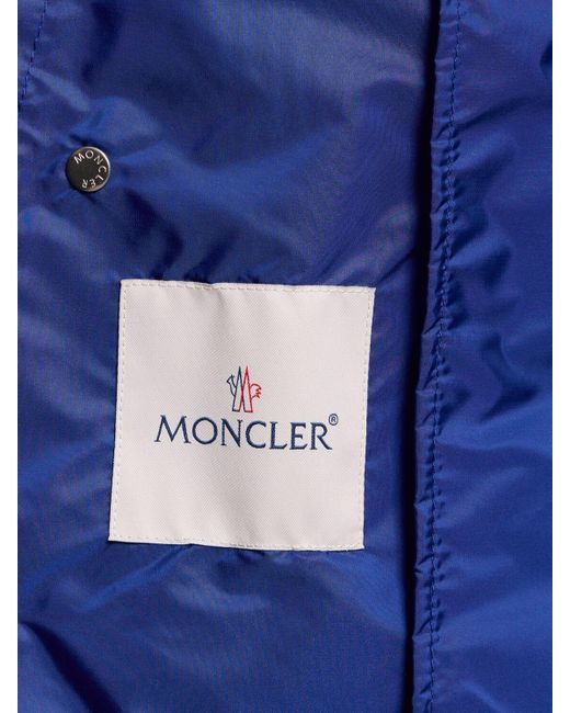 メンズ Moncler Grimpeurs フーデッドナイロンジャケット Blue