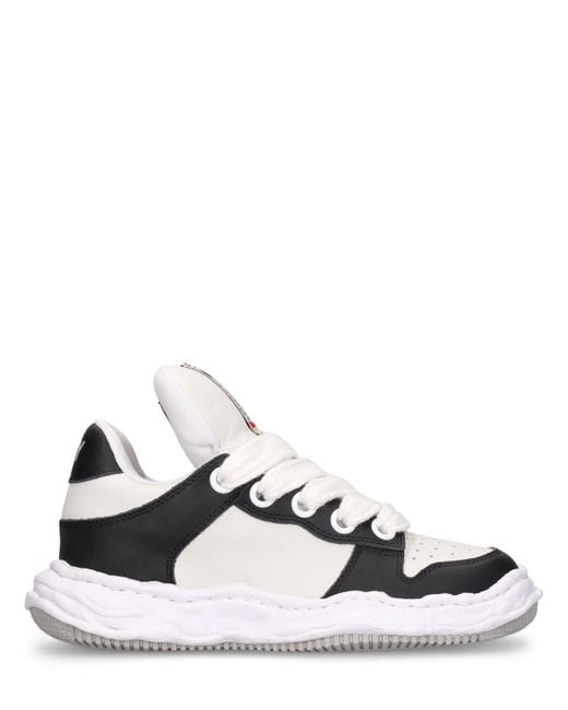 Maison Mihara Yasuhiro White Wayne Leather Low Top Sneakers for men