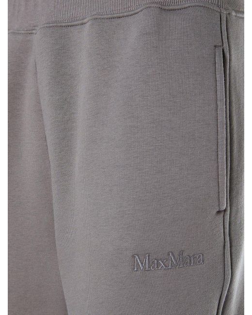 Sweat-shirt en jersey de coton à capuche agre Max Mara en coloris Gray