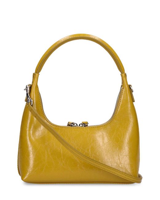 Marge Sherwood: Gold Mini Crinkle Shoulder Bag