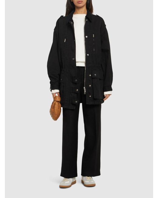 Isabel Marant Black Oversized Jacke Aus Kunstleder "joanna"