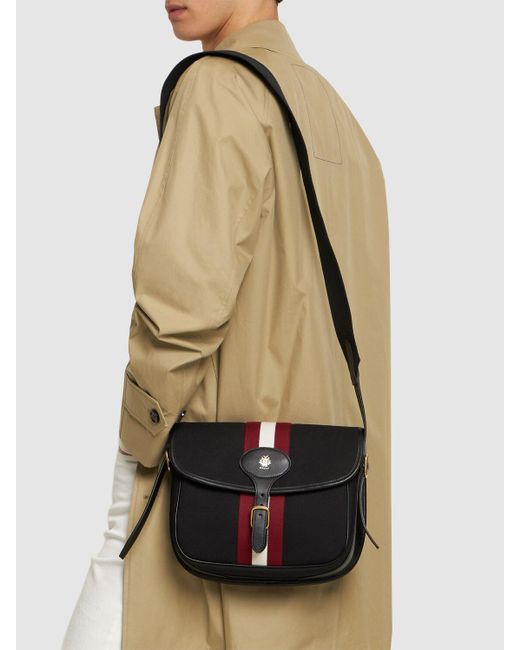 Beckett leather & cotton messenger bag di Bally in Black da Uomo