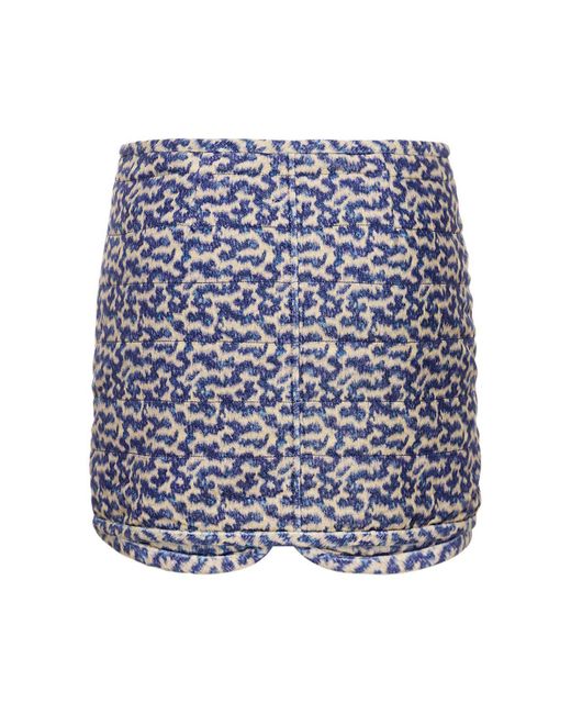 Isabel Marant Blue Arona Printed Cotton Mini Skirt