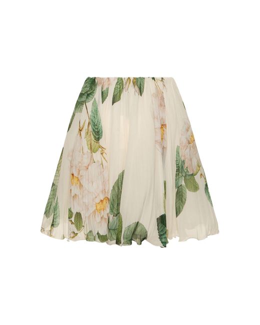 Giambattista Valli White Georgette Mini Skirt