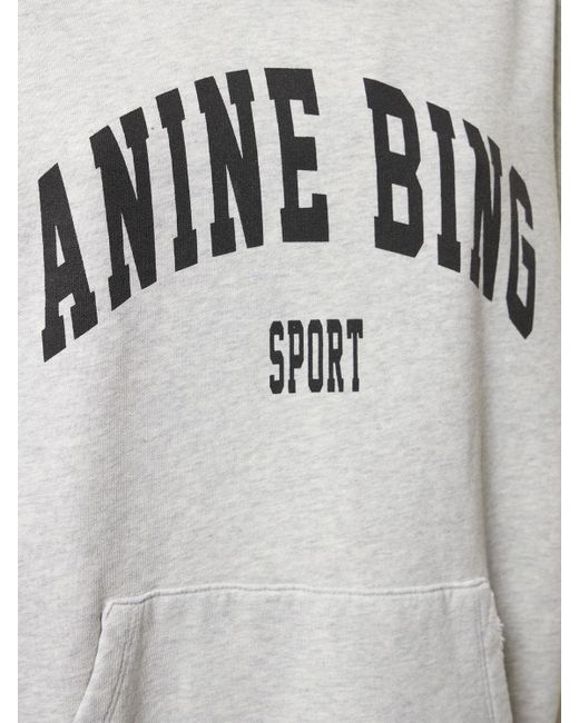 Anine Bing Gray Harvey Logo Jersey Sweatshirt
