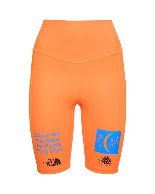 The North Face Orange Online Ceramics 9" Bike Shorts