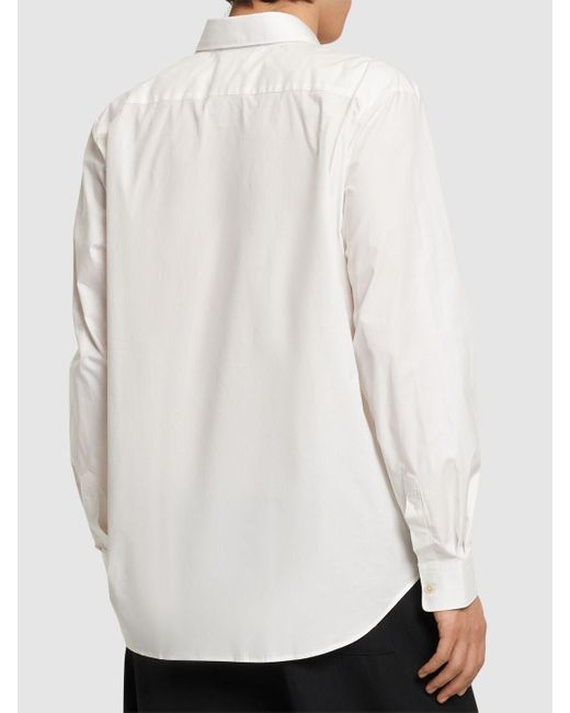 Camicia salo in popeline di cotone di Acne in White da Uomo