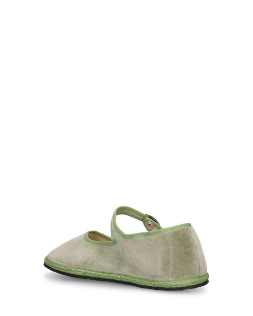 Chaussures mary jane en velours salvia 10 mm Vibi Venezia en coloris Green