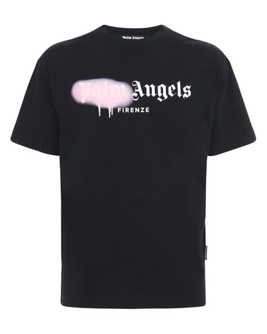 Palm Angels Black Lvr Exclusive Firenze Spray T-shirt for men