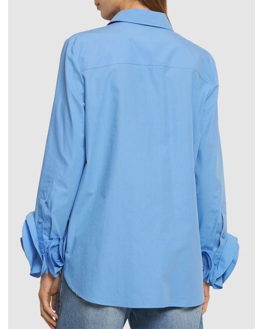 Valentino コットンポプリンシャツ Blue